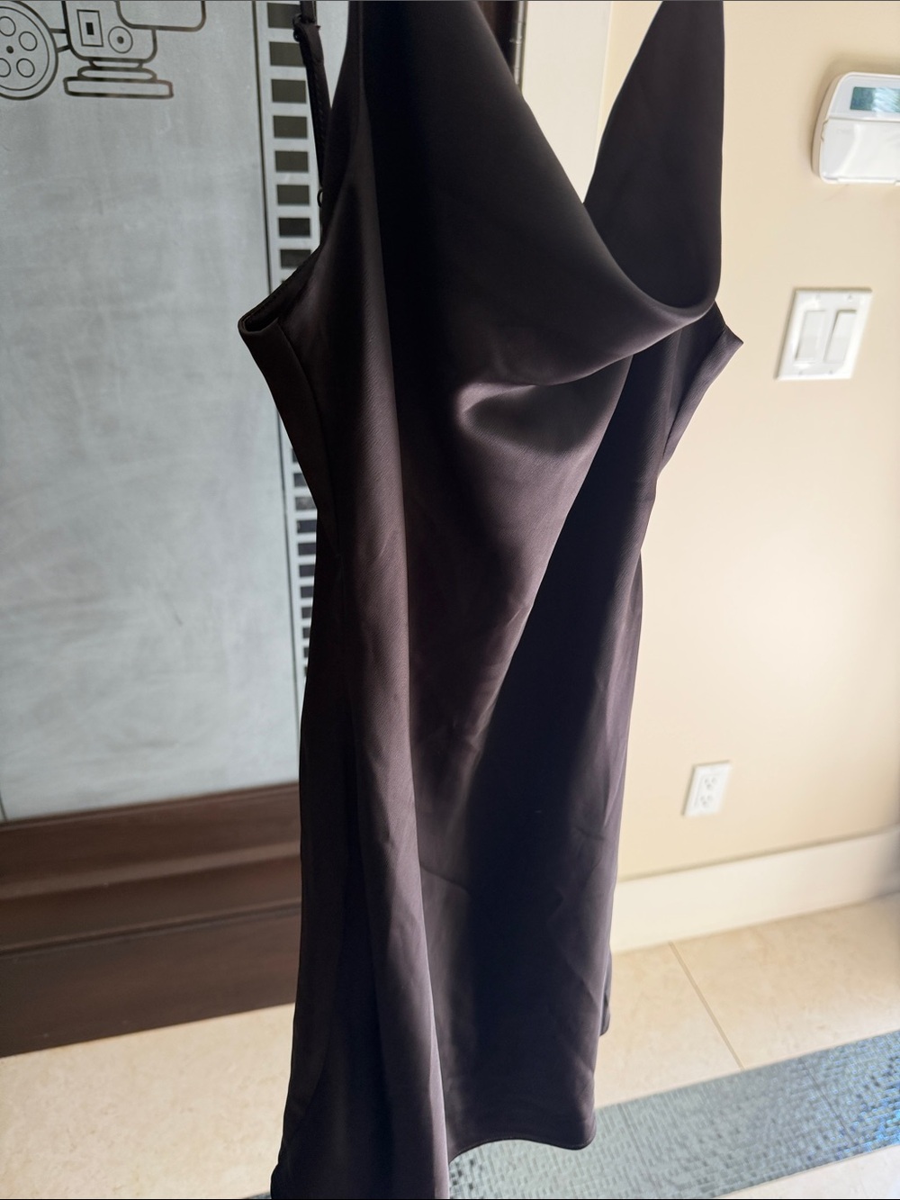 Women’s Black Satin Slip Dress